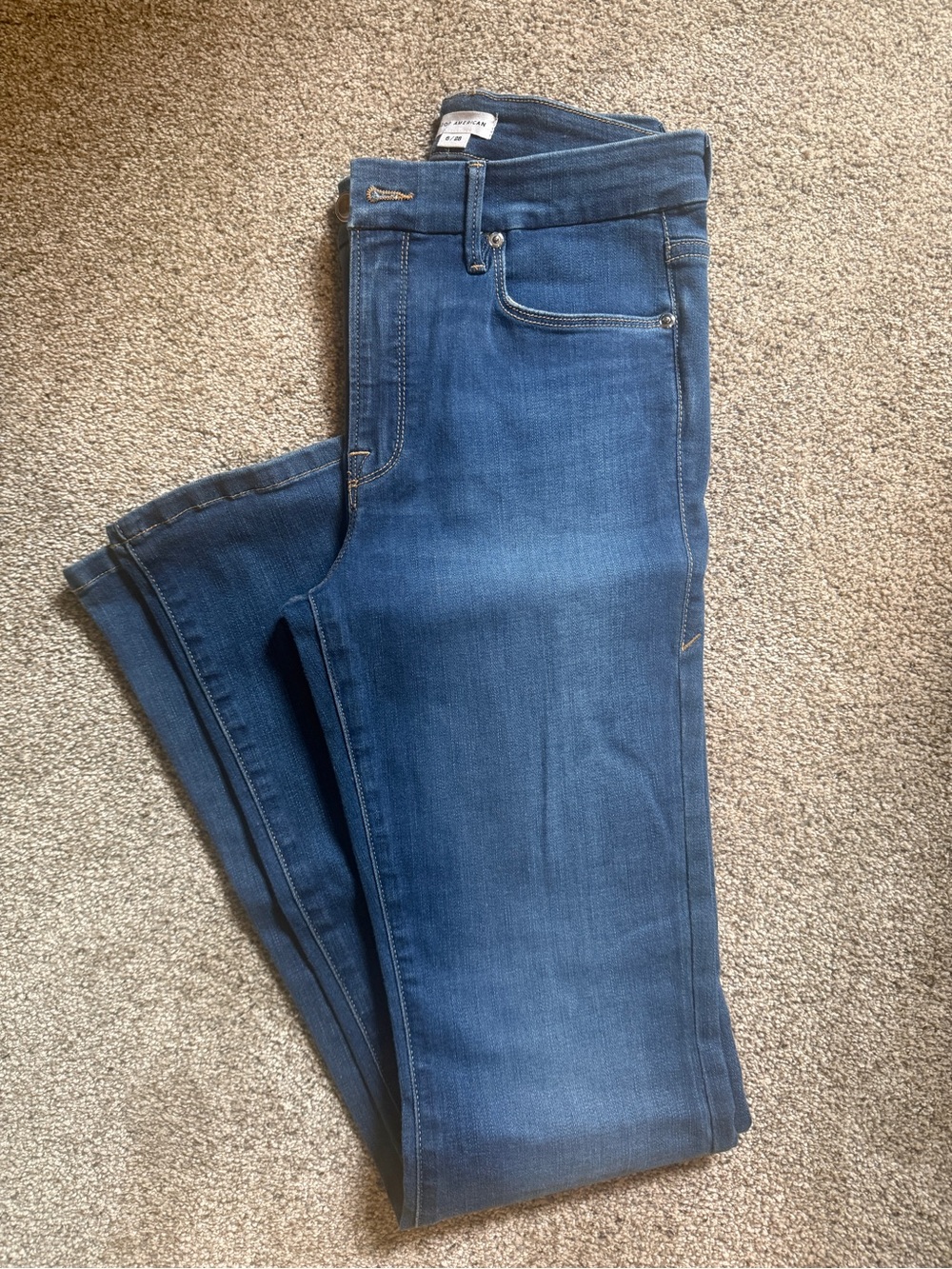 Good American Dark Wash Flare Jeans